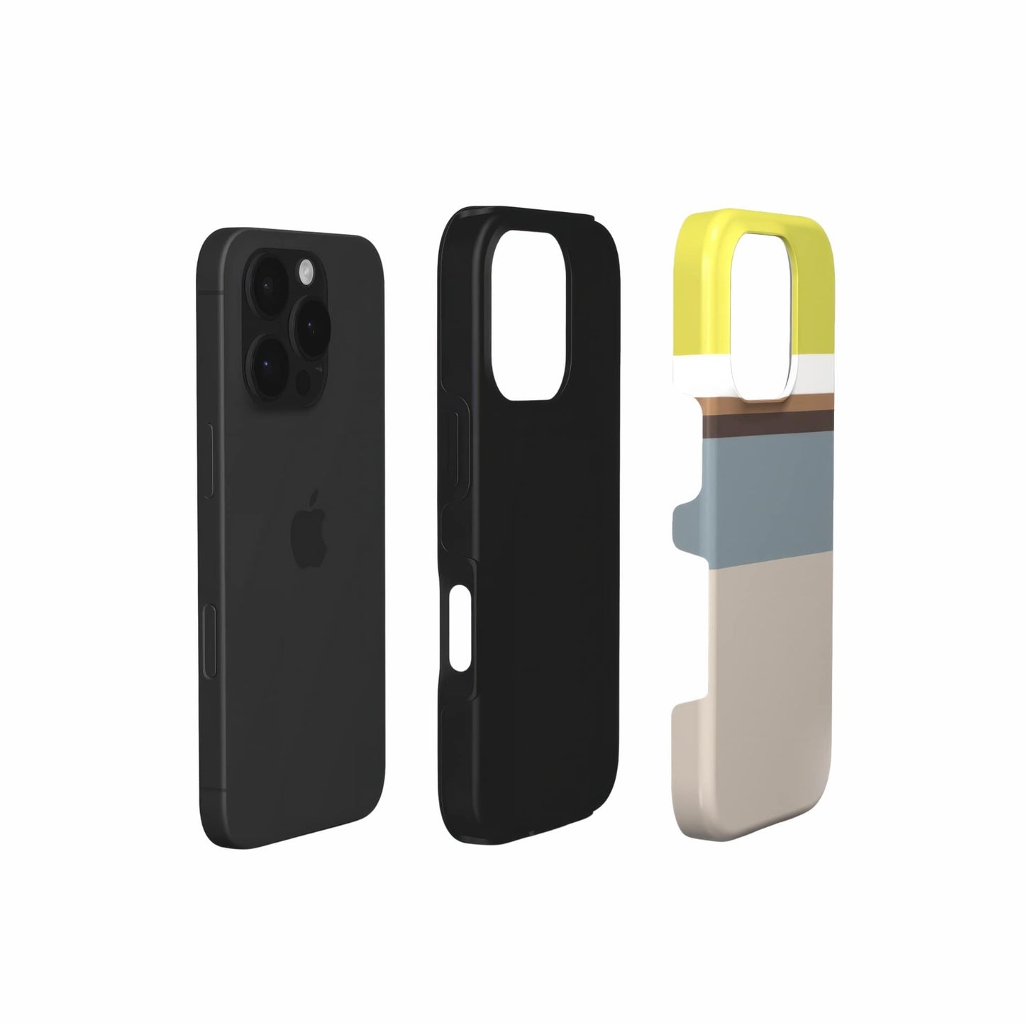Color Blocks Gray Tough Phone Case