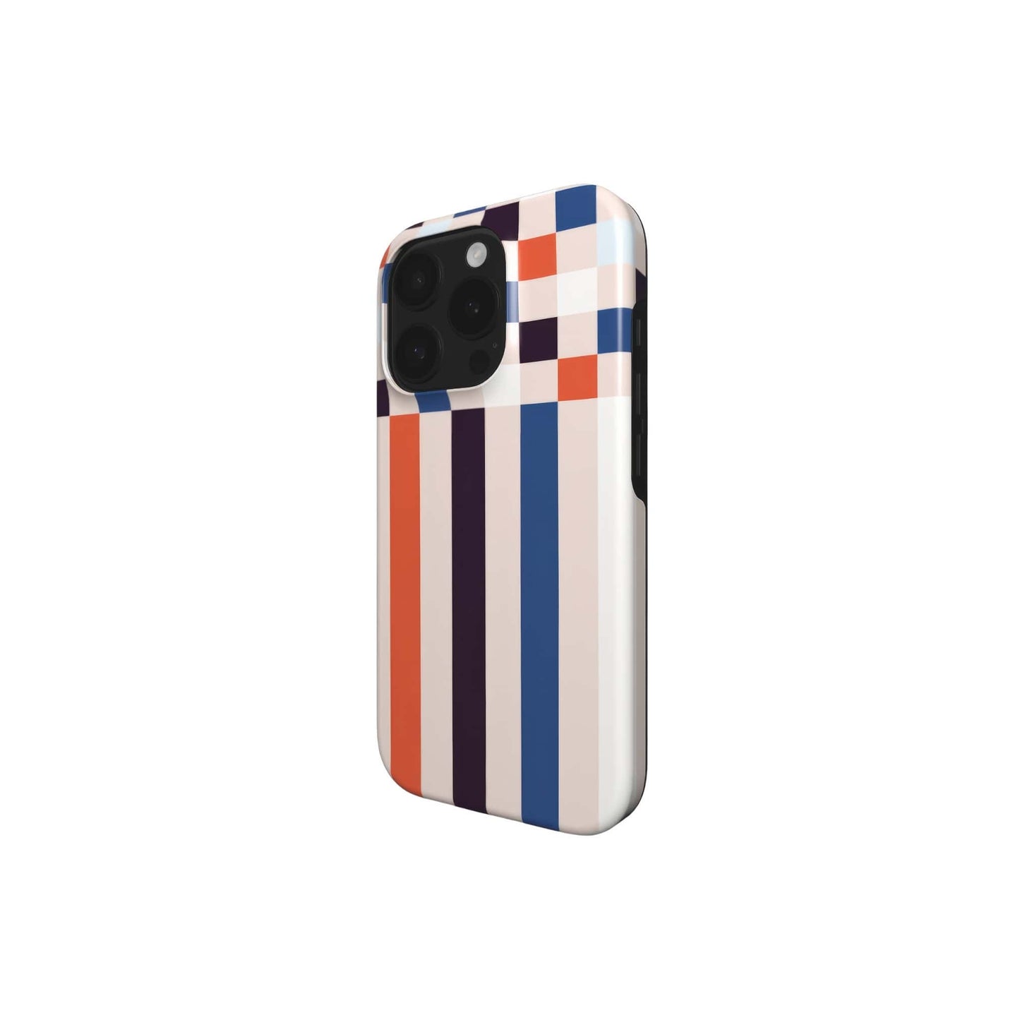 Pixel Grid Blue Tough Phone Case
