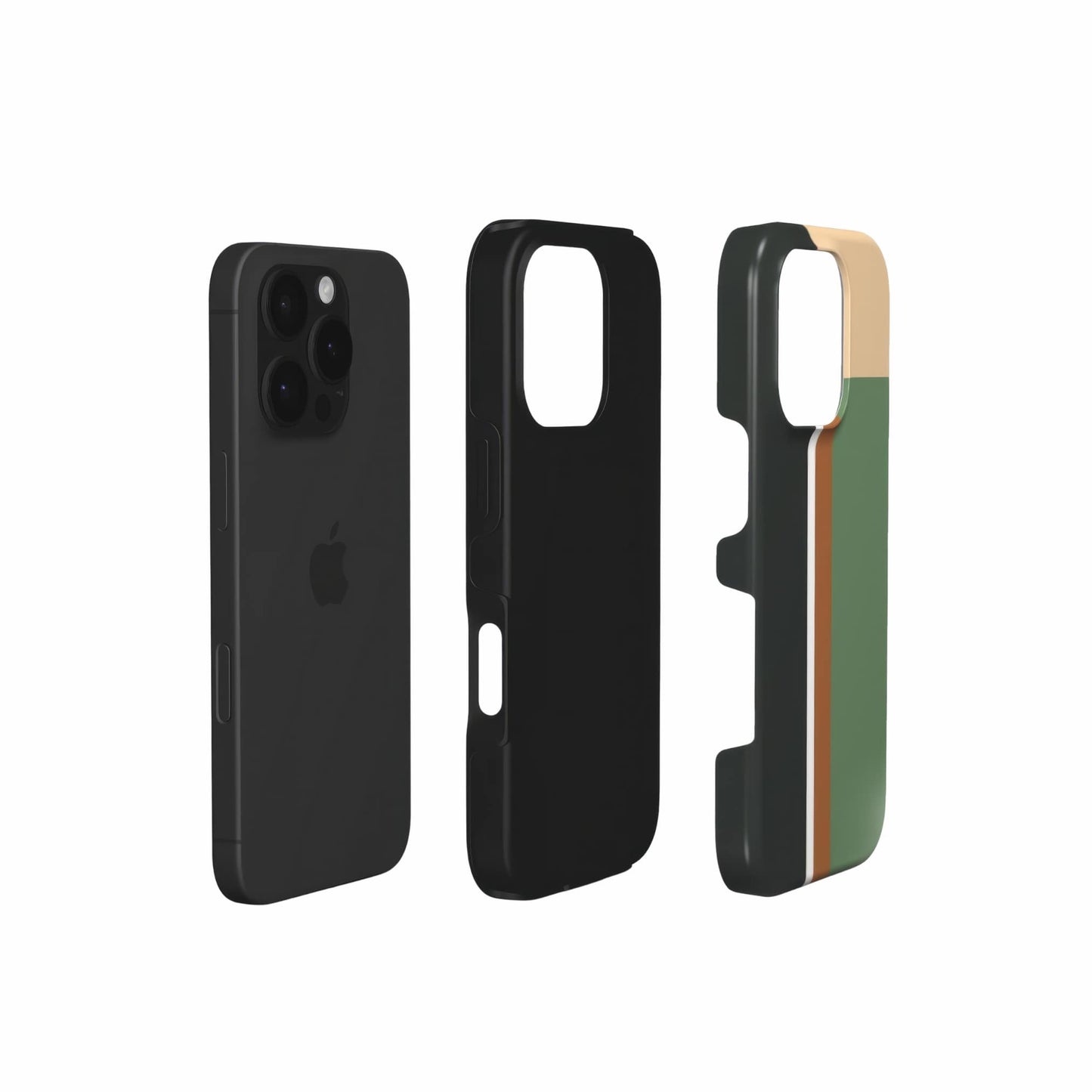 Retro Stripes Khaki Tough Phone Case