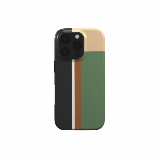 Retro Stripes Khaki MagSafe Tough Phone Case