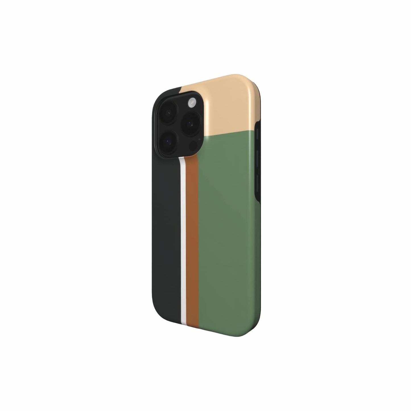 Retro Stripes Khaki Tough Phone Case