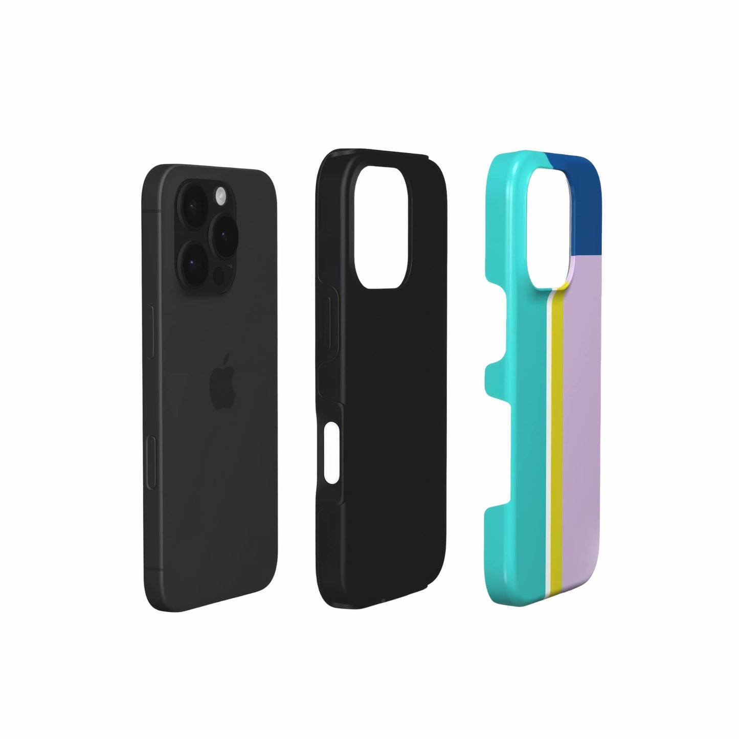 Retro Stripes Teal Tough Phone Case