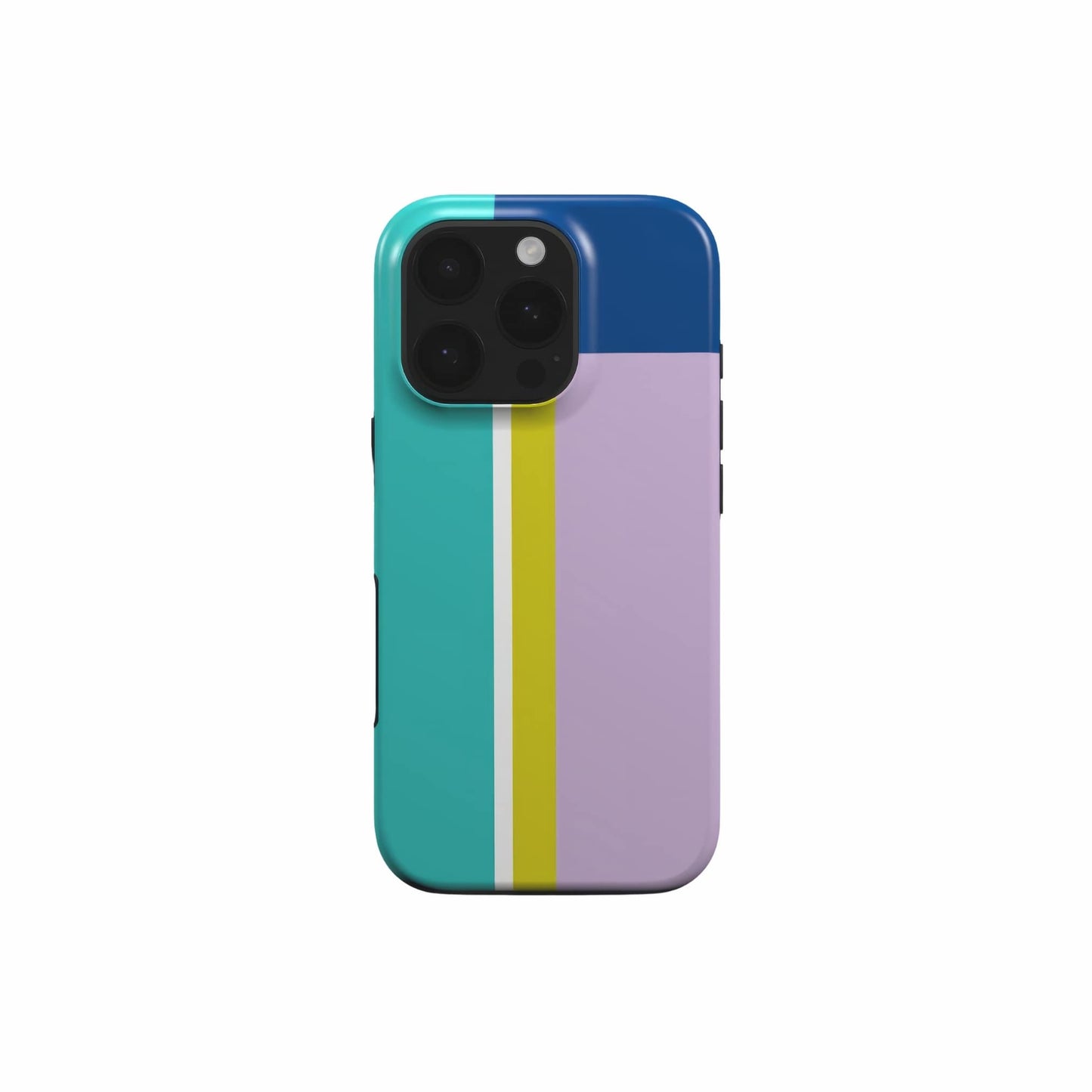 Retro Stripes Teal MagSafe Tough Phone Case